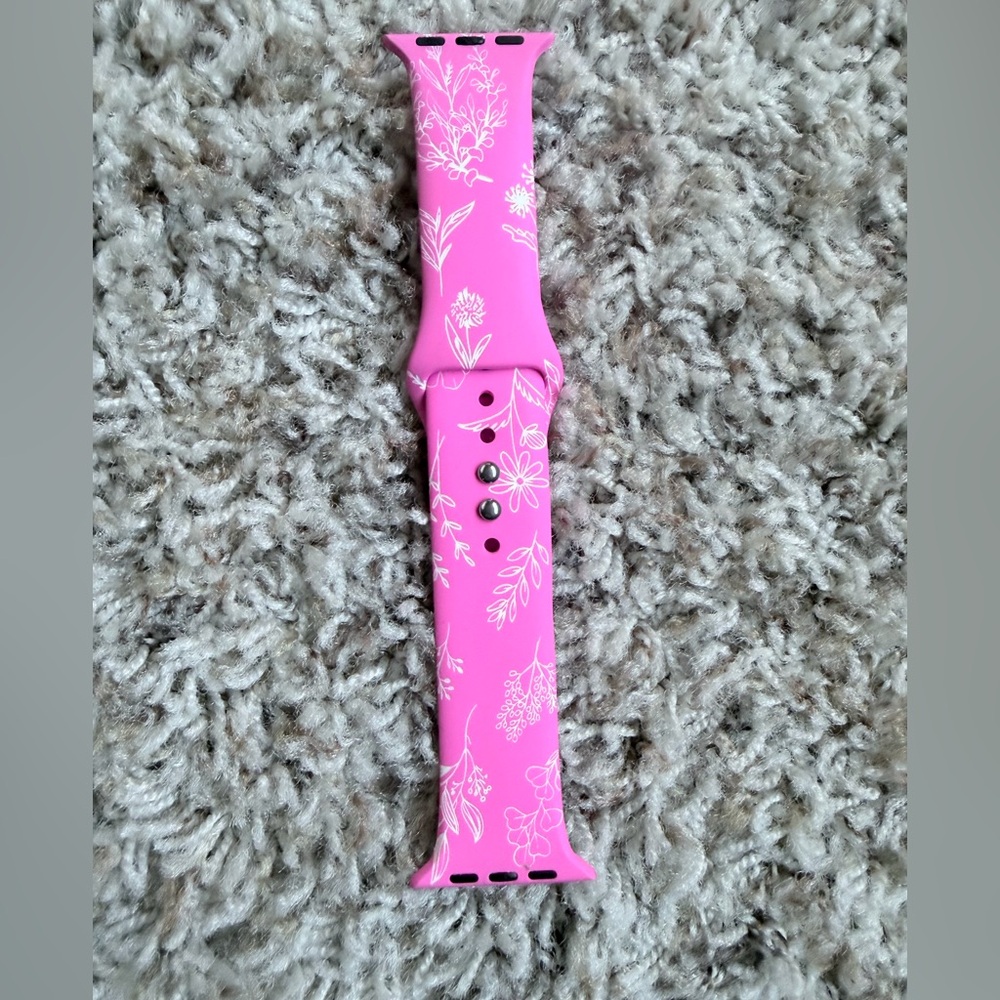 Pink Floral Watch Band